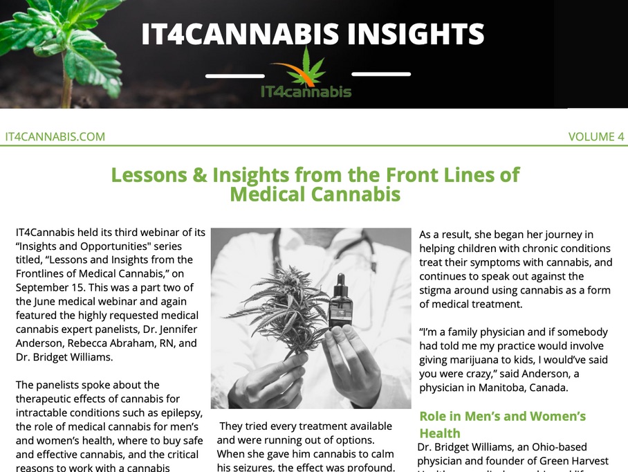 Lessons & Insights from the Front Lines of Medical Cannabis